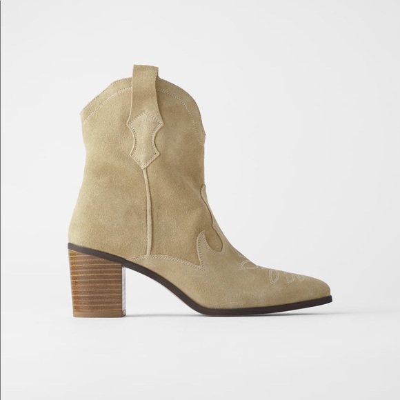 Zara Shoes Iso Zara Heeled Cowboy Boots Poshmark